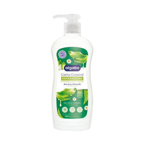 Crema Corporal Algabo Reparadora Aloe y Manzanilla X 400 Gr
