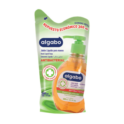 Jabón Líquido Antibacterial Repuesto Algabo   X 300 Ml