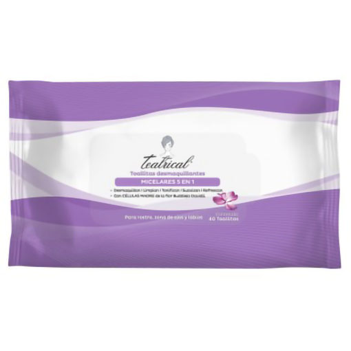 Toallitas Desmaquillantes Teatrical Agua Micelar 5 en 1  X 40 U
