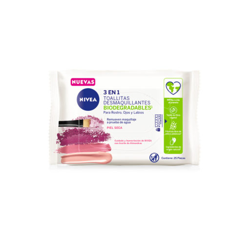 Toallitas desmaquillantes para Piel Seca Nivea   X 25 U