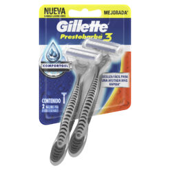 Máquina para afeitar Descartable Gillette Prestobarba 3  X 2 U