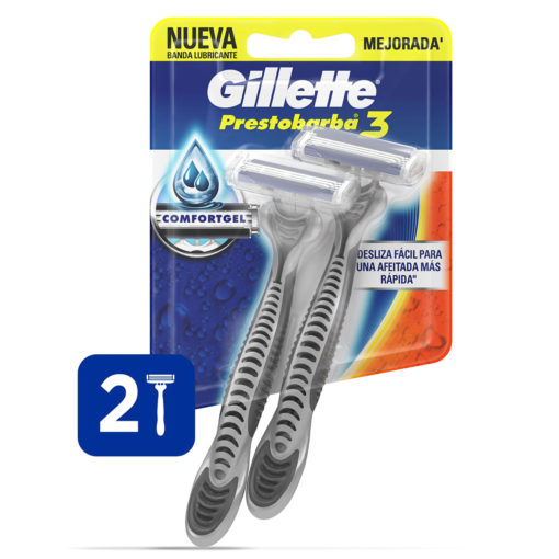 Máquina para afeitar Descartable Gillette Prestobarba 3  X 2 U - Imagen 2