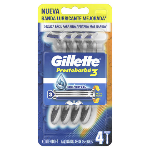 Máquina para afeitar Descartable Gillette Prestobarba 3  X 4 U