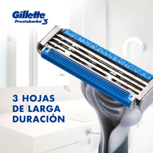 Máquina para afeitar Descartable Gillette Prestobarba 3  X 8 U - Imagen 5