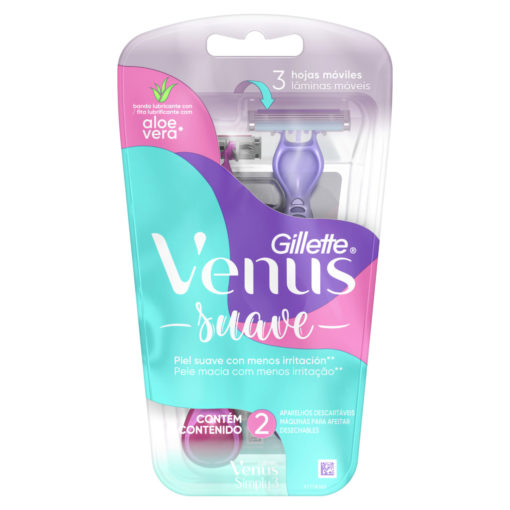 Máquina para afeitar Descartable Gillette Venus Suave X 2 U