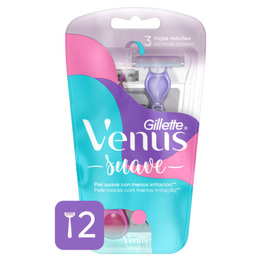 Máquina para afeitar Descartable Gillette Venus Suave X 2 U - Imagen 2