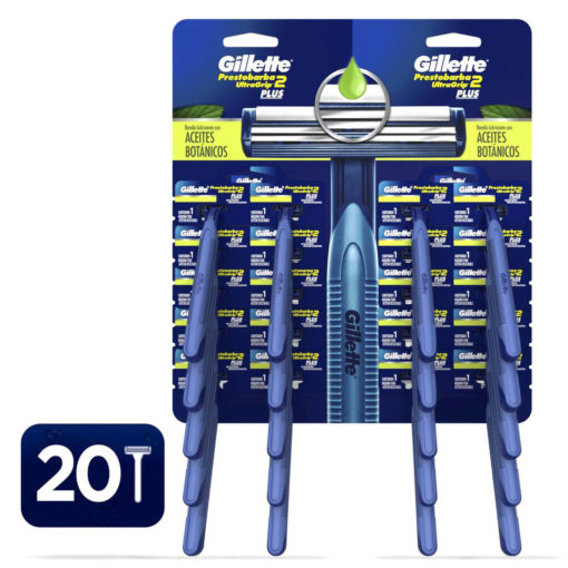 Máquina para afeitar Descartable Gillette Prestobarba UltraGrip 2 Plus X 20 U - Imagen 3