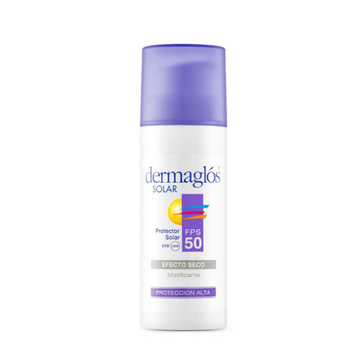 Protector Solar Facial Dermaglós  FPS 50 Efecto Seco Matificante X 50 Gr