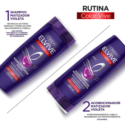Shampoo Elvive Color Vive Matizador Violeta X 200 Ml - Imagen 6