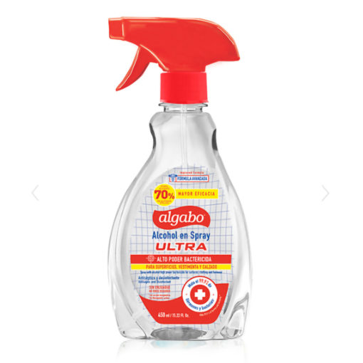 Alcohol en Spray Algabo  Ultra 70% X 450 Ml