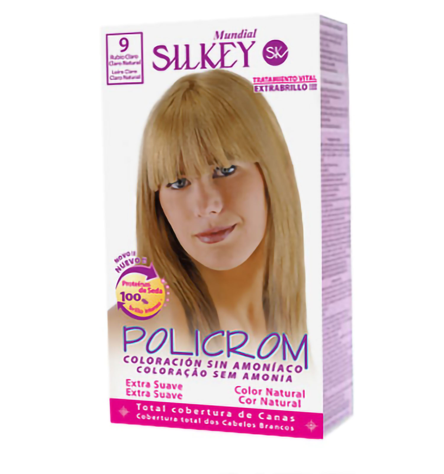 Tintura Permanente en Kit Silkey Policrom sin Amoníaco 9 X 1 U