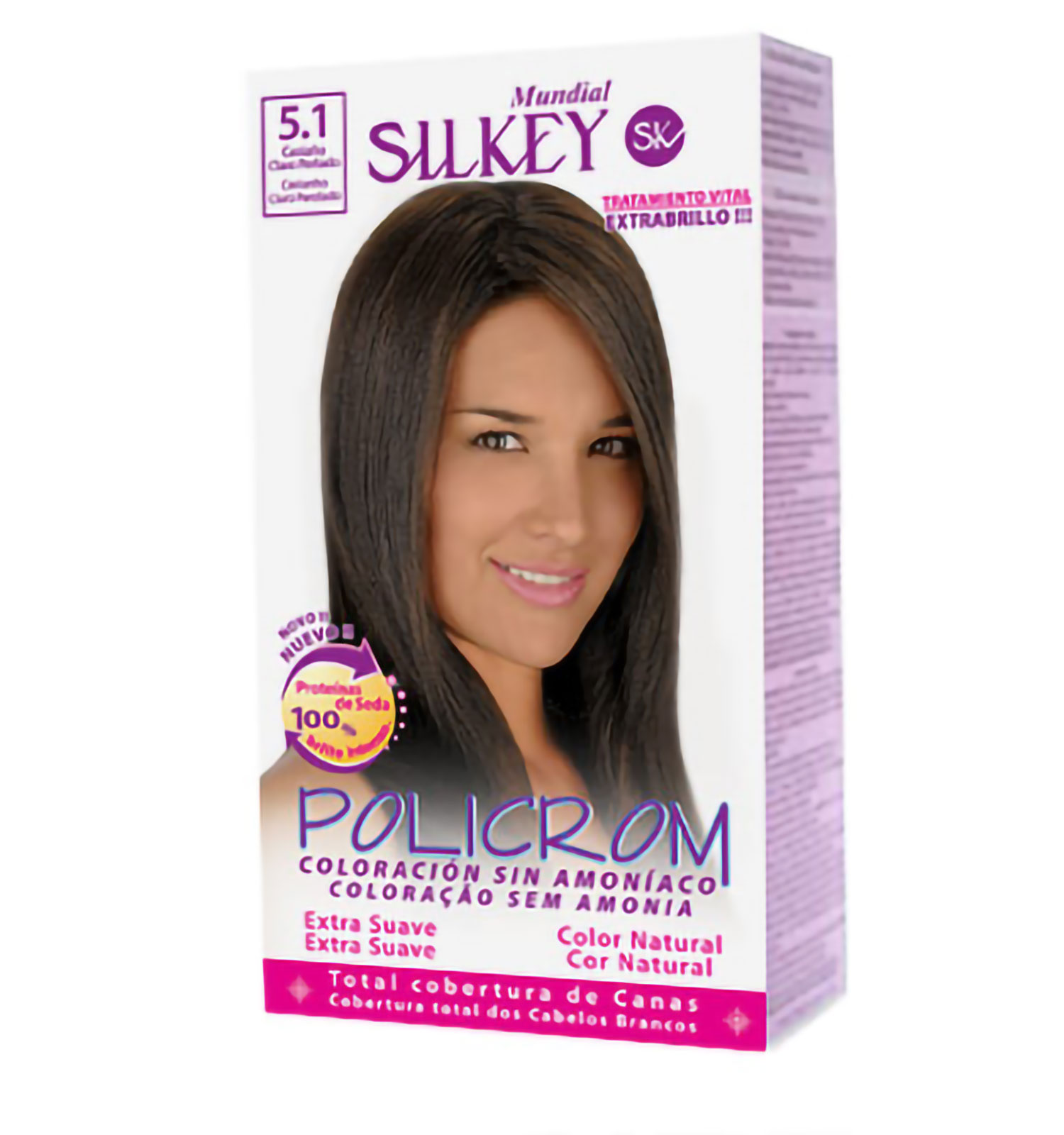 Tintura Permanente en Kit Silkey Policrom sin Amoníaco 5,1 X 1 U