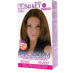 Tintura Permanente en Kit Silkey Policrom sin Amoníaco 7C X 1 U