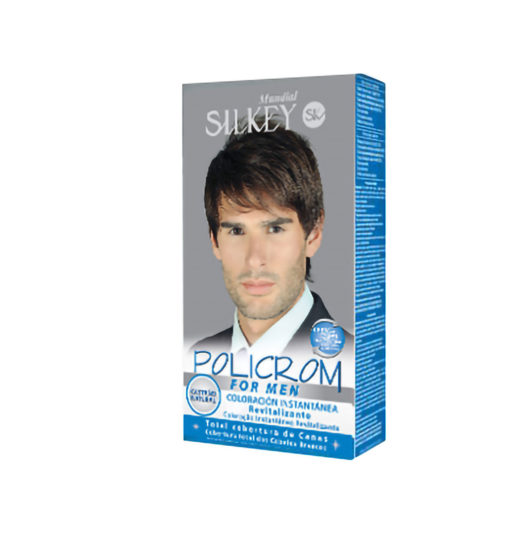Tintura Permanente en Kit Silkey Policrom For Men Castaño Natural X 1 U