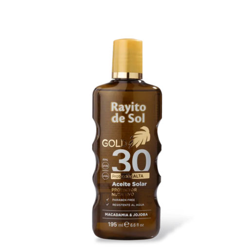 Aceite Solar Bronceador Rayito de Sol GOLD FPS 30 X 195 Ml