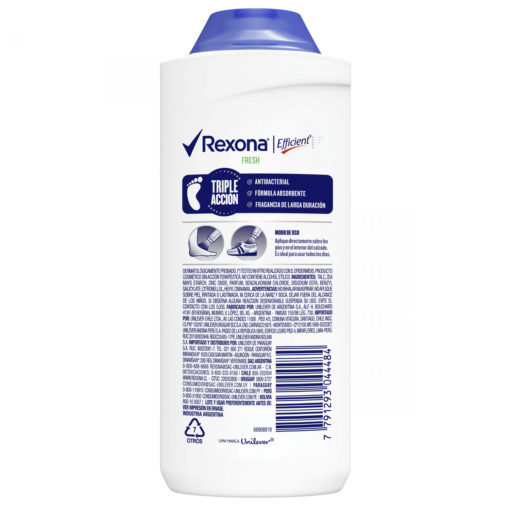 Talco Desodorante para Pies Rexona Efficient Fresh X 100 Gr - Imagen 2