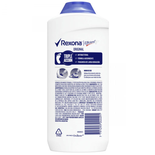Talco Desodorante para Pies Rexona Efficient Original X 200 Gr - Imagen 2