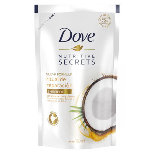 Shampoo Doy Pack Dove Nutrive Secret Ritual de Reparación X 180 Ml