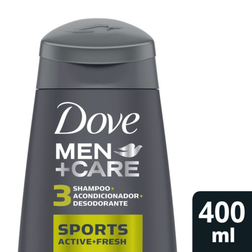 Shampoo 3 en 1 Dove Men Active + Fresh X 400 Ml - Imagen 3