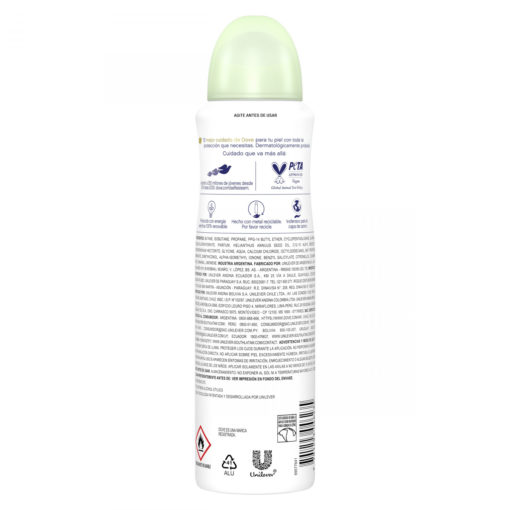 Antitranspirante Dove Go Fresh Pepino y Té Verde X 150 Ml - Imagen 2