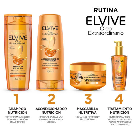 Shampoo Elvive Óleo Extraordinario  X 400 Ml - Imagen 4