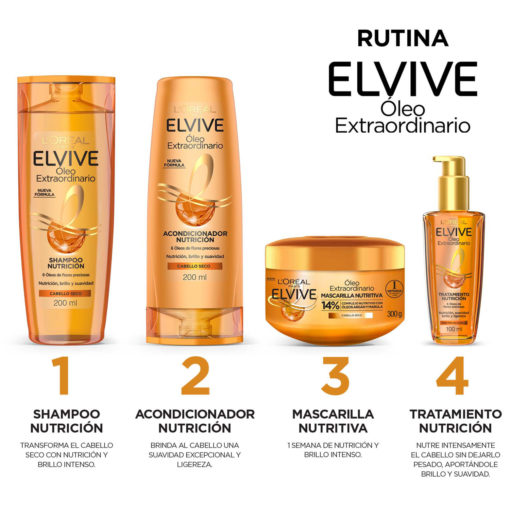 Acondicionador Elvive Óleo Extraordinario  X 200 Ml - Imagen 4