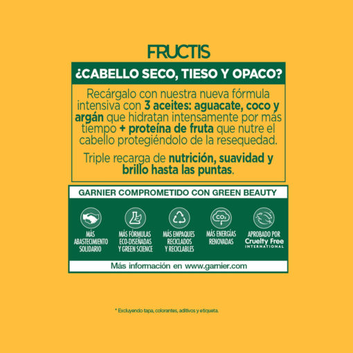 Shampoo Garnier Fructis  X 200 Ml - Imagen 3