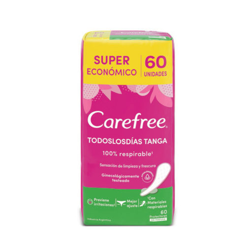 Protectores Diarios Carefree Todos los días Tanga X 60 U