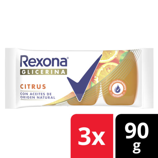 Jabón de Glicerina en Barra Rexona  Citrus X 3 U - Imagen 3