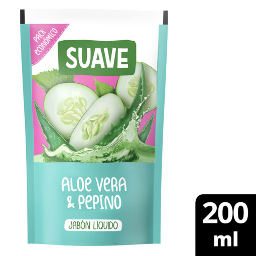 Jabón Líquido Repuesto Suave  Pepino y Aloe X 220 Ml - Imagen 3