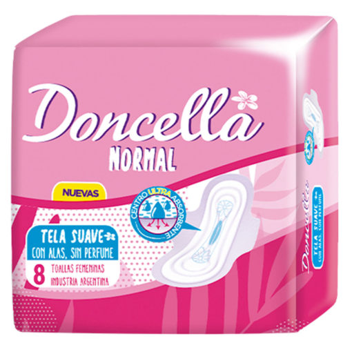 Toallas Femeninas Doncella  Normal X 8 U