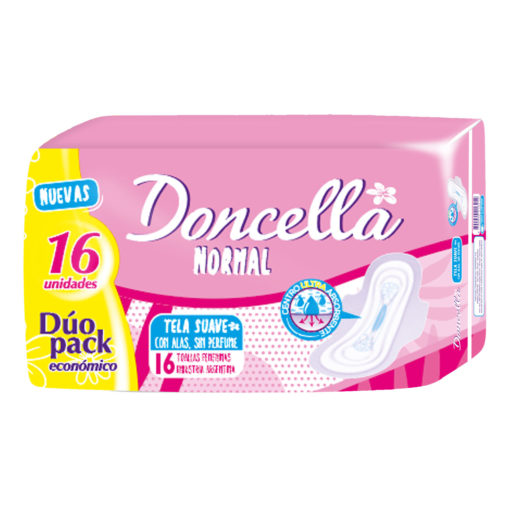 Toallas Femeninas Doncella  Normal X 16 U
