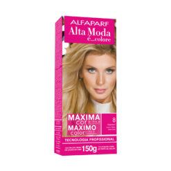 Kit de Tintura Alta Moda Máximo Color 8 Rubio Claro X 150 Gr