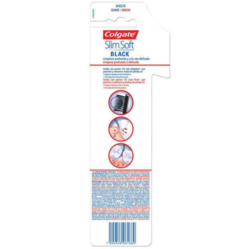 Cepillo de Dientes Colgate Slimsoft Black Suave X 2 U - Imagen 2