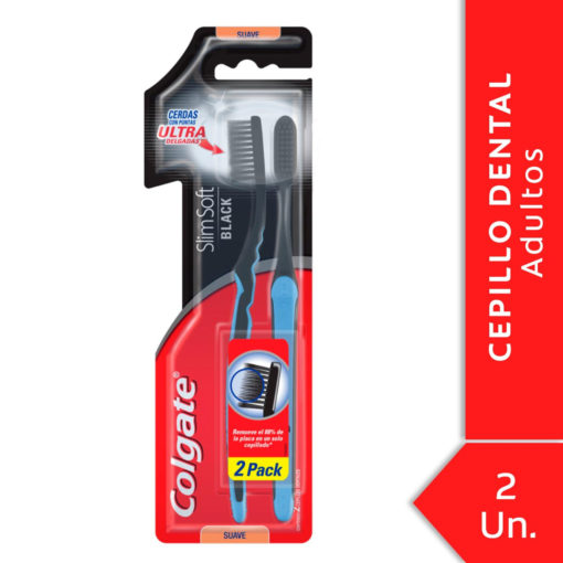 Cepillo de Dientes Colgate Slimsoft Black Suave X 2 U - Imagen 5