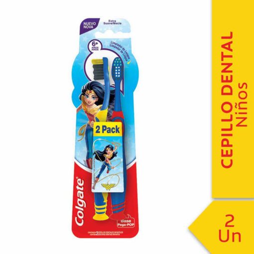 Cepillo de Dientes Colgate Smiles 6+ Años Liga de la Justicia Suave X 2 U - Imagen 4