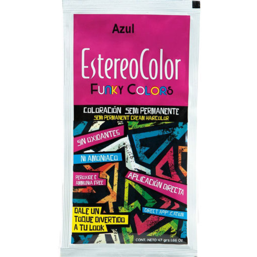 Tintura Semipermanente Esterocolor Funky Colors Azul X 47 Gr
