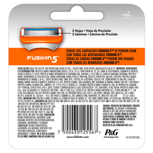 Repuesto Máquina de Afeitar Gillette Fusion 5  X 2 U - Imagen 4
