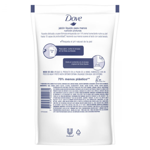 Jabón Líquido Repuesto Dove  Original X 220 Ml - Imagen 2
