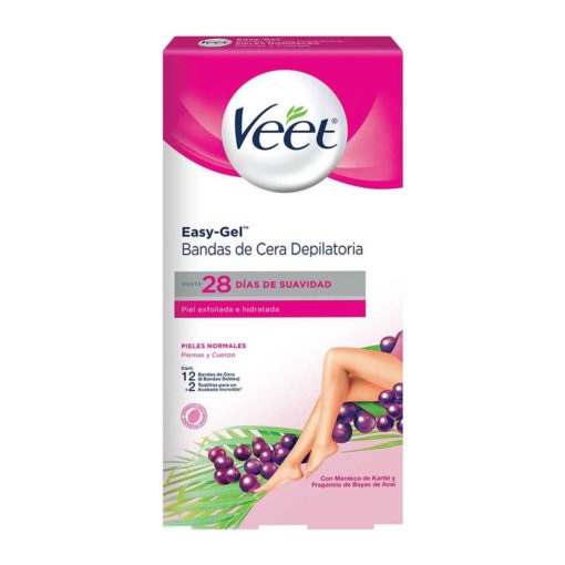 Banda Depilatoria Veet Easy Gel Piel Normal X 12 U