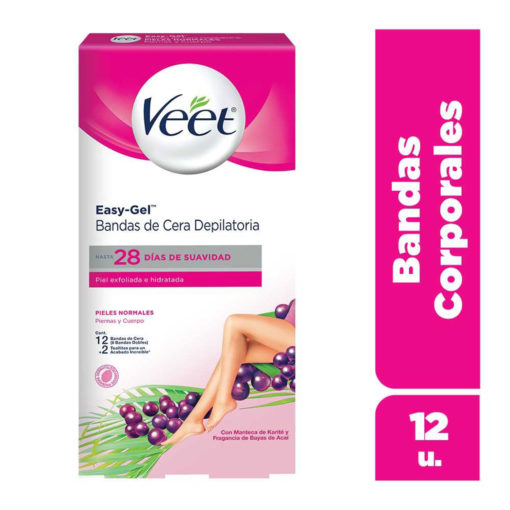 Banda Depilatoria Veet Easy Gel Piel Normal X 12 U - Imagen 2