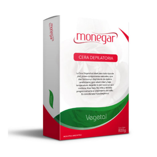 Cera Depilatoria en Bandeja Monegar  Vegetal X 800 Gr
