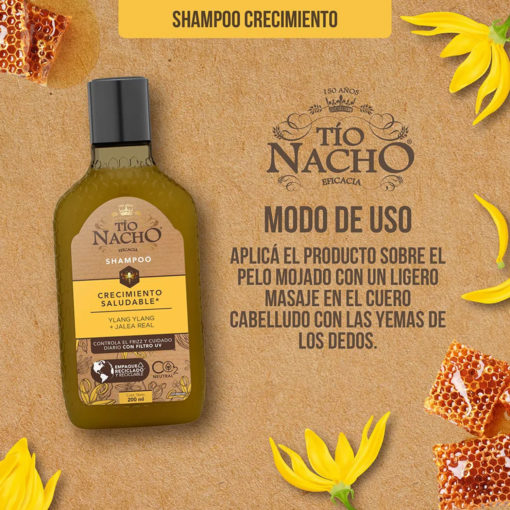 Shampoo Tio Nacho Crecimiento Saludable  X 200 Ml - Imagen 6
