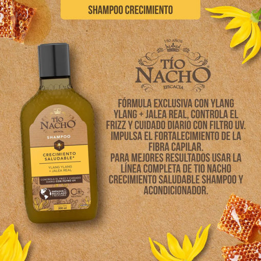 Shampoo Tio Nacho Crecimiento Saludable  X 200 Ml - Imagen 7