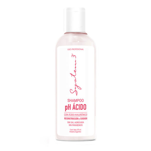 Shampoo System 3 PH Ácido Con Ácido Hialurónico X 375 Ml