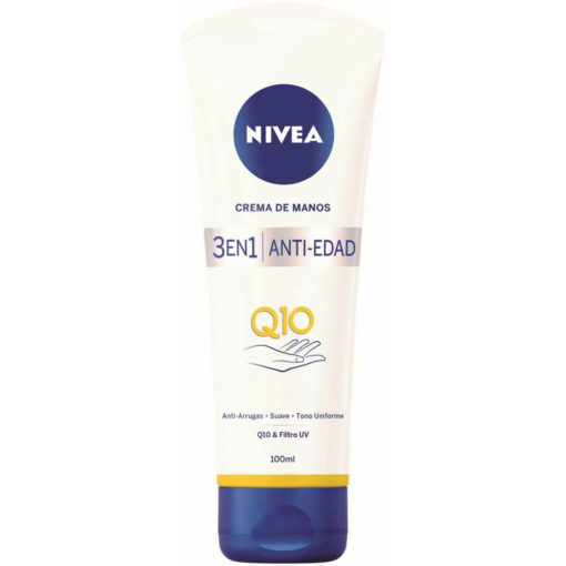 Crema para Manos Nivea 3 en 1 Antiedad Q10 X 100 Ml