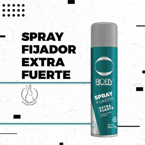 Fijador para el Cabello Roby Spray Extra Fuerte X 390 Ml - Imagen 3
