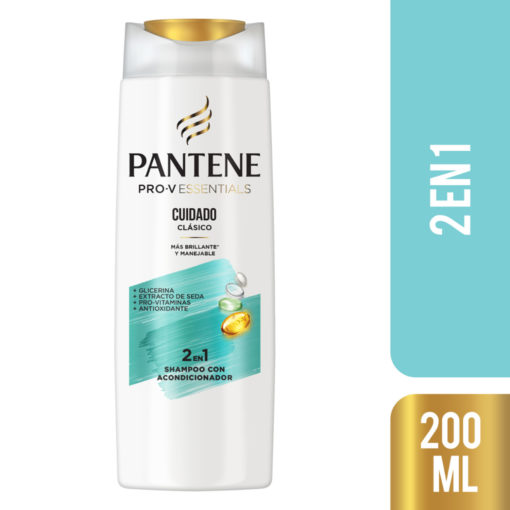 2 en 1 Shampoo con Acondicionador Pantene Pro-V Essentials Cuidado Clásico X 200 Ml - Imagen 3