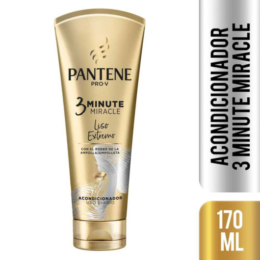 Acondicionador Pantene 3 Minute Miracle Liso Extremo X 170 Ml - Imagen 3