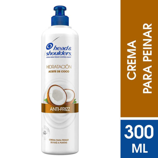 Crema para Peinar Head & Shoulders Hidratación Aceite de Coco Antifrizz X 300 Ml - Imagen 2